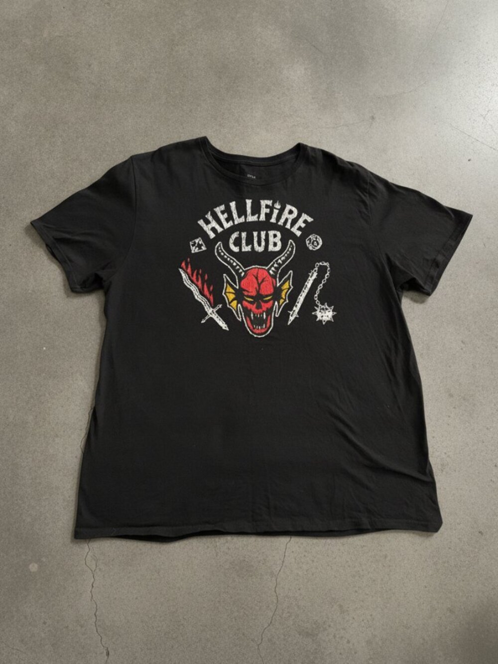 Hellfyre Club Graphic T-Shirt, Demon Skull Gothic Tee, Dark Fantasy Streetwear